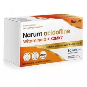   Supliment Alimentar Narum Acidofil cu Vitamina D + K2MK7 – 4000 IU Vitamina D