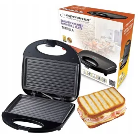    Gratar, panini, gratar electric traditional Esperanza EKT009 negru 1000 W