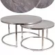  Masuta de cafea Signal, BANCURI, rotunda, 80 x 80 x 42 cm, nuante de gri