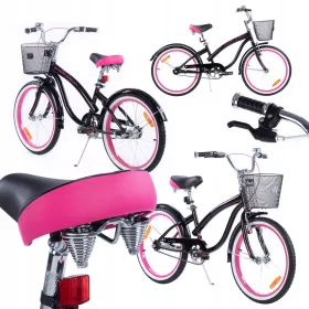  Bicicleta Tomabike platinum pink black 20" negru, roz