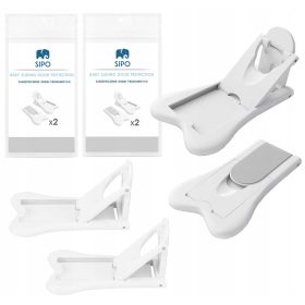  Protectie usi glisante Sipo, alb, 2 buc.