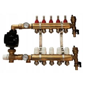    Distribuitor de încălzire prin pardoseală 6 cu GRUNDFOS PUMP GROUP pentru încălzire prin pardoseală