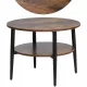  Masuta de cafea Signal ELLA, rotunda, 60 x 60 x 45 cm, nuante de maro