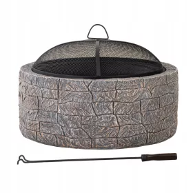  FOCAR DE GRADINA GRATAR IMITATIE BETON 66cm OTEL