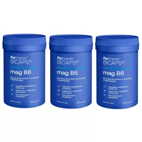   Supliment Alimentar Bicaps MAG B6 cu Citrat de Magneziu și Vitamina B6, 180 Capsule