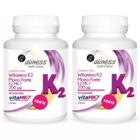   Supliment Aliness Vitamina K2 MonoFORTE MK-7 200 µg din Natto, 60 capsule