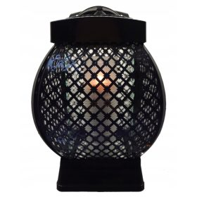  lumanare mare neagra glamour, stea patrata, 31 cm