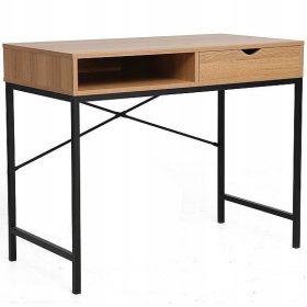    Birou dreptunghiular Signal Desks 95 x 48 x 76 cm, stejar natural