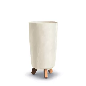   Ghiveci Prosperplast 19,5 cm x 19,5 x 36,5 cm diametru 19,5 cm plastic cremă
