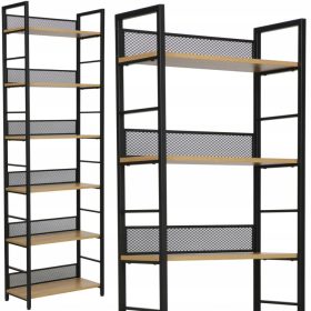    Bibliotecă Signal Rafturi 60 cm x 187 cm x 28 cm, stejar natural