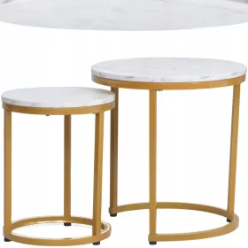  Masuta de cafea rotunda Signal HOLABMAZL 45 x 45 x 48cm alb