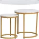  Masuta de cafea rotunda Signal HOLABMAZL 45 x 45 x 48cm alb