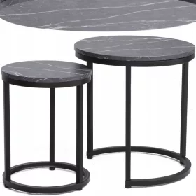    Masuta de cafea Signal HOLACMAC rotunda 45 x 45 x 48cm neagra