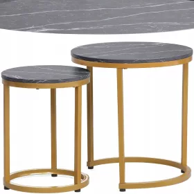    Masuta de cafea rotunda Signal HOLACMAZL 45 x 45 x 48cm neagra