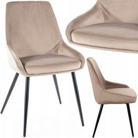  Scaun Signal, catifea, nuante de bej, 1 buc.