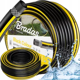    Furtun de grădină 1/2" 3 straturi Rezistent Durabil 30 m Bradas de culoare neagră