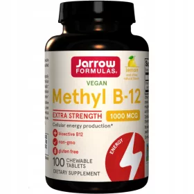   Supliment Jarrow Methyl B-12 1000 mcg, 100 Tablete – Energie și Sănătate Nervosă