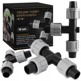  Conector în T pentru bandă de picurare 16xTx16