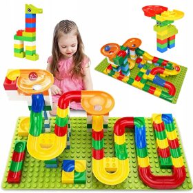  BLOCURI DE CONSTRUCȚIE pistă labirint pentru bile 108 buc
