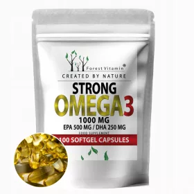   Supliment Omega-3 Strong 1000 mg EPA 500/DHA 250 + Vitamina E