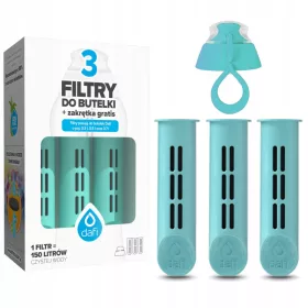  Filtre pentru sticle DAFI SOLID și SOFT, turcoaz x3