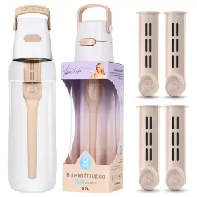    Flacon filtrant Dafi Solid 0,7 l bej/maro + insert filtru Dafi Solid and Soft 3 buc.
