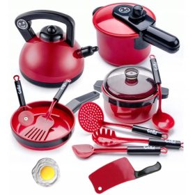  Set ghivece și accesorii roșii Kinderini, 14 piese