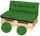  Perne pentru banca mobila paleti 120x80+120x40 verde