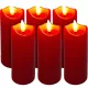 Set de 6 Lumânări LED pentru Lumânare de Comemorare, 12,5 cm - Culoare Roșie