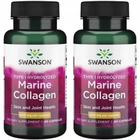   Hydrolizowany Kolagen Z Ryb Typu I Swanson x2 - 60 Capsule Per Pachet
