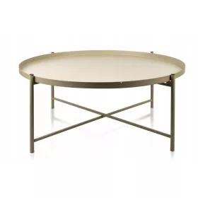    Mondex HTOP7273 măsuță de cafea 21 ovală 76,5 x 76,5 x 32 cm auriu