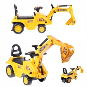    RIDDLE PUSHER WALKER EXCAVATOR 3 ÎN 1 OLIVĂ MAȘIN MARE PENTRU COPII