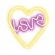  Lampă LED Heart Love Neon / Comutator / USB