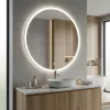 Oglinda rotunda LED Tutumi FFJ80 80 cm cu control tactil
