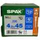  Șuruburi pentru lemn Spax 4,5 x 45 mm 200 buc.