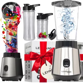    Lehmann LEHMANN_SMOOFIT blender cu pahare 1200 W argintiu/gri