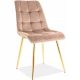 Scaun CHIC VELVET, cadru BEIGE auriu