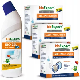    Bacterii pentru fosa septica Tablete 45buc pentru 3,5 ani + Gel de toaleta 0,5l BIOEXPERT