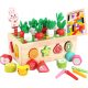  Montessori Block Sorter Catch the Worm Morcov Puzzle din lemn pentru cărucioare