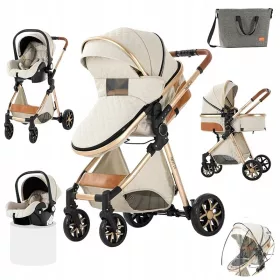    Cărucior pentru bebeluși 3 ÎN 1 ACCESORII PORTANT MULTIFUNCȚIONAL UșOR DESIGN MODERN