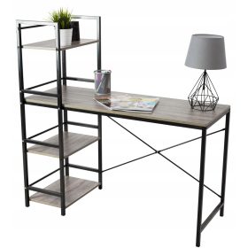    Birou dreptunghiular Tutumi Loft 120 x 49 x 120,5 cm stejar wenge + autocolant Label