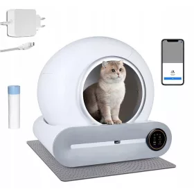    Cutie de așternut pentru pisici cu autocurățare SMART Wi-Fi (F054)