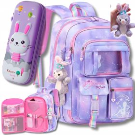    Rucsac școlar cu mai multe compartimente Nuanțe de violet, 26 de ani