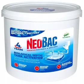    BACTERII pentru FOSĂ SEPTICĂ și STAȚIE DE TRATARE A APE REZIDUALE NEOBAC 5 kg