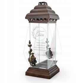    LUMANARE XXL + GRAVURA pentru cimitir Mormantul tatalui ZIUA TATUI