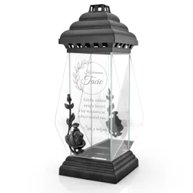 Lampion Funerar Personalizat cu Gravură - Memorial Elegant