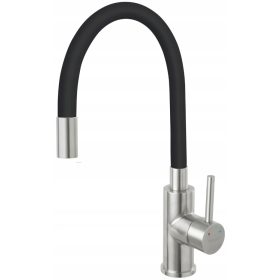    Ferro ZUMBA INOX baterie de bucatarie pe podea, negru, argintiu