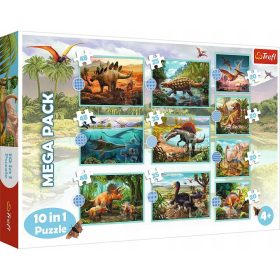   Trefl 10IN1 puzzle 329 piese TREFL 10IN1 PUZZLE IN LUMEA DINOZURILOR 90390 TREFL