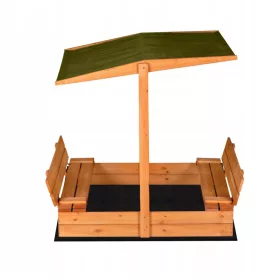    Cutie de nisip inchisa din lemn cu acoperis 120 x 120 Impregnat