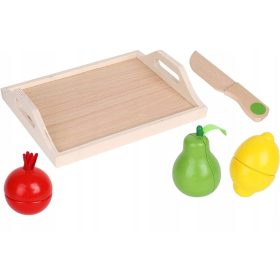  FRUCTE ȘI LEGUME DIN LEMN PENTRU TĂIERE PE MAGNET 4086